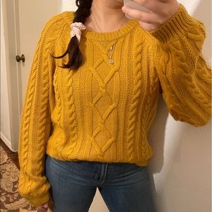 NWOT Abercrombie Knit 🧶 mustard sweater